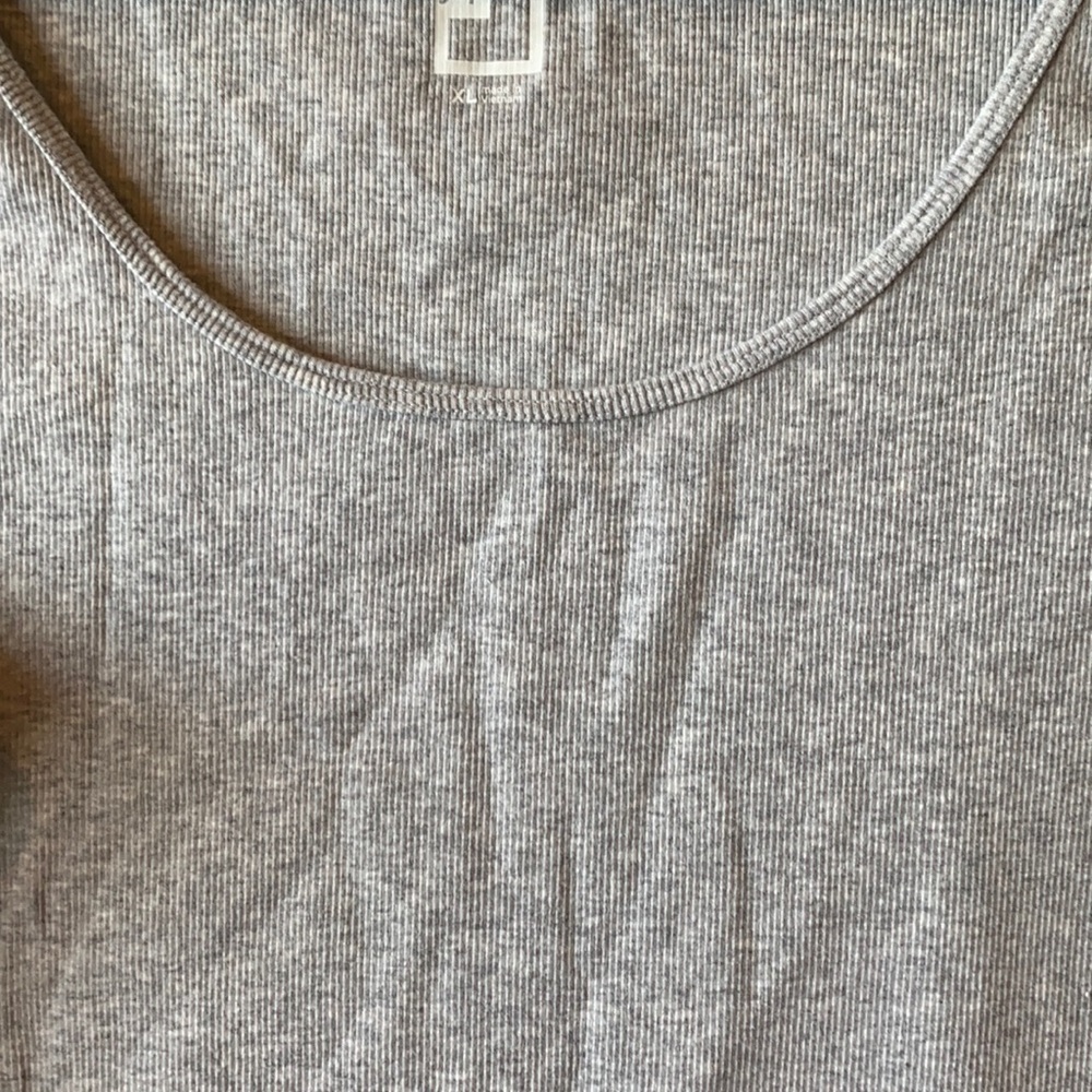 Gray Ribbed Tank Top - Picture 2 of 6